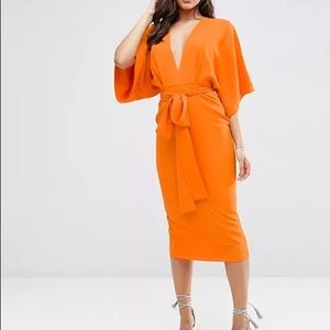 Orange ASOS Kimono Dress